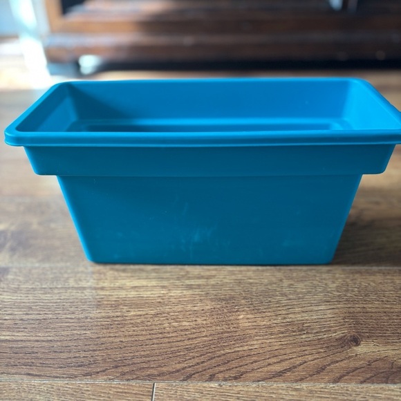 Blue Rectangular Storage Bin - Picture 1 of 7